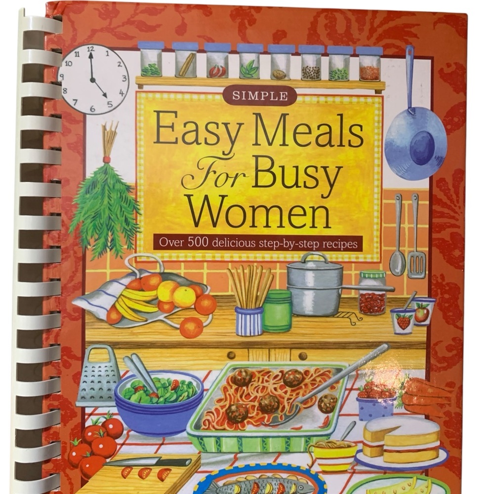 Simple Vibrant Red Easy Meals Cookbook
